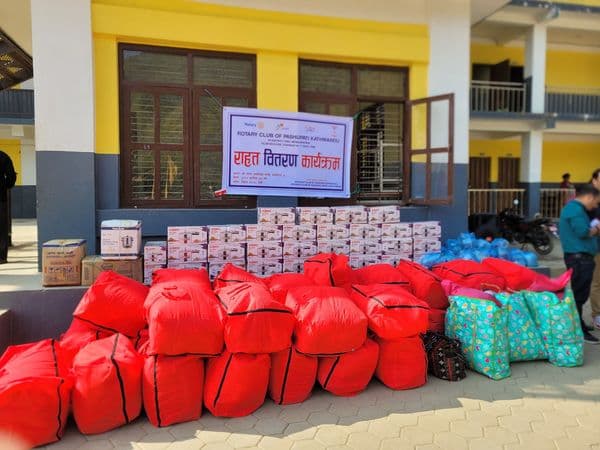 Relief to victims of flood